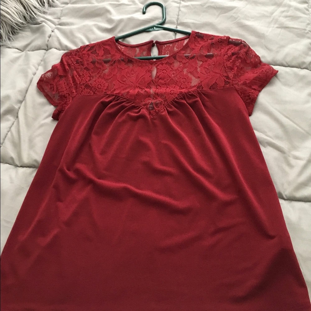 Never worn red lace Express top